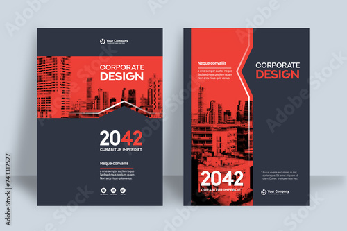 Cuadros en Lienzo City Background Business Book Cover Design Template