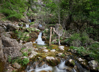 Birth of the Mundo River, located in the natural park of Los Calares del Mundo and La Sima, near Riópar, Spain.