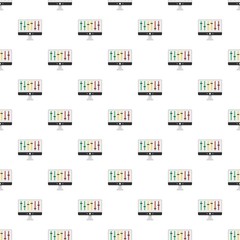 Poster - Equalizer on monitor pattern seamless vector repeat for any web design