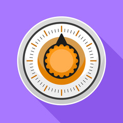 Poster - Old kitchen timer icon. Flat illustration of old kitchen timer vector icon for web design