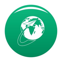 Poster - Around the world icon. Simple illustration of around the world vector icon for any design green
