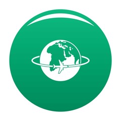Poster - Worldwide icon. Simple illustration of worldwide vector icon for any design green