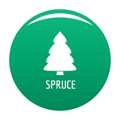 Poster - spruce tree icon. simple illustration of spruce tree vector icon for any design green