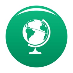 Poster - Geographic planet icon. Simple illustration of geographic planet vector icon for any design green