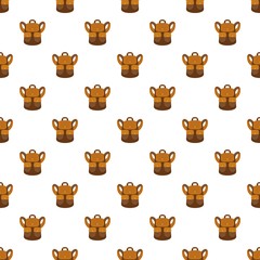 Poster - Forest backpack pattern seamless vector repeat for any web design