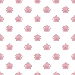 Poster - girl backpack pattern seamless vector repeat for any web design