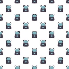 Poster - modern backpack pattern seamless vector repeat for any web design