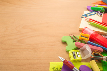 Wall Mural - School office supplies on a desk 