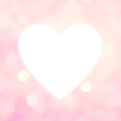 Wall Mural - abstract blur soft gradient pink color background with heart shape  for show,promote and advertisee product in happy valentine's day collection concept