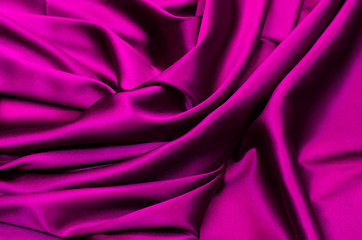 Silk fabric, fuchsia satin