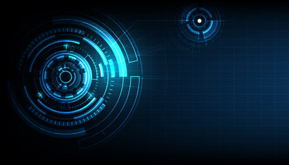 Poster - digital business , vector tech circle and technology background.