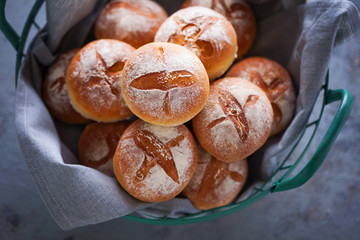 Canvas Print - homemade bread rolls