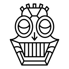 Sticker - Tahiti wood idol icon. Outline tahiti wood idol vector icon for web design isolated on white background