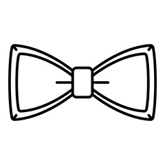 Canvas Print - Neck bow tie icon. Outline neck bow tie vector icon for web design isolated on white background