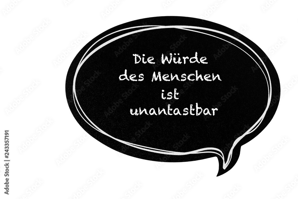 Stock-Illustration „Die Würde des Menschen ist unantastbar“ | Adobe Stock
