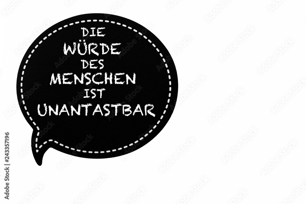 Stock-Illustration „Die Würde des Menschen ist unantastbar“ | Adobe Stock
