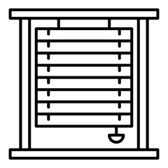 Poster - Classic jalousie icon. Outline classic jalousie vector icon for web design isolated on white background
