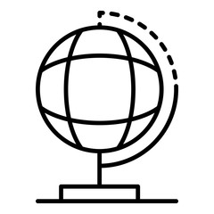 Poster - School earth globe icon. Outline school earth globe vector icon for web design isolated on white background