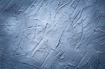 Gray and blue worn background. Textured wall.