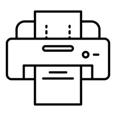 Poster - Fax printer icon. Outline fax printer vector icon for web design isolated on white background