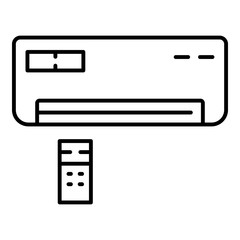 Poster - Remote control conditioner icon. Outline remote control conditioner vector icon for web design isolated on white background