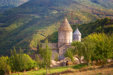 Wall Mural - Ancient monastery in autumn day. Tatev. Armenia