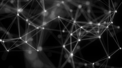 Poster - Frozen rotating structure.Animation for visuals, vj, light presentations or as motion background. Seamless Loop.
