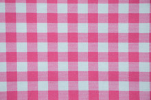 Pink Plaid, Checked Texture, Background. Pink And White Checkered, Vintage, Old, Retro Abstract, Textile. 