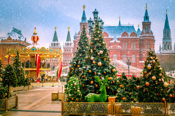 Wall Mural - Moscow. Russia. Moscow in the winter. Metro station 