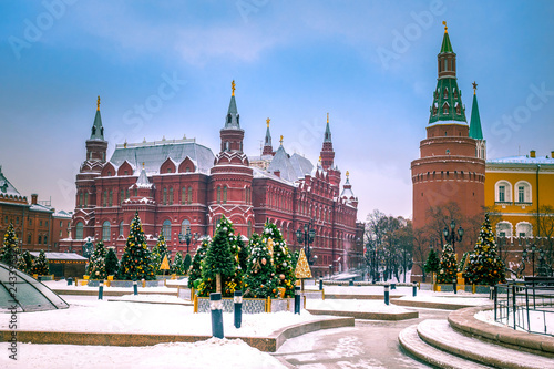 Moscow Russia Entrance To The Red Square Moscow In The Winter