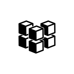 Aufkleber - geometric cube icon. Element of harmful things icon for mobile concept and web apps. Detailed geometric cube icon can be used for web and mobile