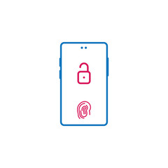 Aufkleber - phone, security, touch, unlock icon. Element of mobile and smartphone icon for mobile concept and web apps. Detailed phone, security, touch, unlock icon can be used for web