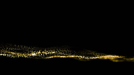 Poster - big data visualization 3d. digital background. data threads plot. big data. abstract 3d big data vis