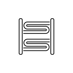 Aufkleber - bathroom, heated, radiator icon. Element of plumbing and heating icon for mobile concept and web apps. Detailed bathroom, heated, radiator icon can be used for web and mobile