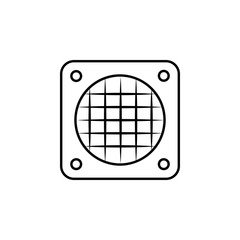 Aufkleber - ventilation, system, heating icon. Element of plumbing and heating icon for mobile concept and web apps. Detailed ventilation, system, heating icon can be used for web and mobile