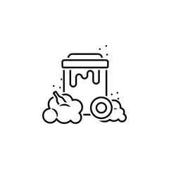 Poster - bin, waste, garbage icon. Element of earth pollution icon for mobile concept and web apps. Detailed bin, waste, garbage icon can be used for web and mobile