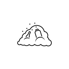 Aufkleber - trash, waste, pollution icon. Element of earth pollution icon for mobile concept and web apps. Detailed trash, waste, pollution icon can be used for web and mobile