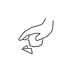 Aufkleber - waste, recycling, hand  icon. Element of earth pollution icon for mobile concept and web apps. Detailed waste, recycling, hand  icon can be used for web and mobile