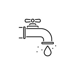 Aufkleber - water, tap, drop icon. Element of earth pollution icon for mobile concept and web apps. Detailed water, tap, drop icon can be used for web and mobile