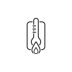 Poster - temperature, hot, degrees icon. Element of earth pollution icon for mobile concept and web apps. Detailed temperature, hot, degrees icon can be used for web and mobile