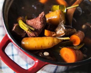 Wall Mural - Homemade beef stew food photography recipe idea