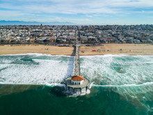 Manhattan Beach California Pier As Seen From The Ocean