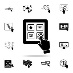 Poster - Electric Switch on touch screen icon. Detailed set of digital touch icons. Premium graphic design. One of the collection icons for websites, web design, mobile app