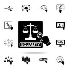 Poster - Equality concept on touch screen icon. Detailed set of digital touch icons. Premium graphic design. One of the collection icons for websites, web design, mobile app