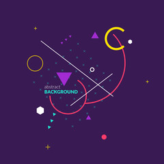 Poster - Geometric poster with different shapes. Modern abstract background.