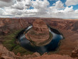 wide view of horseshoe bend and the colorado river in glen canyon near page, az