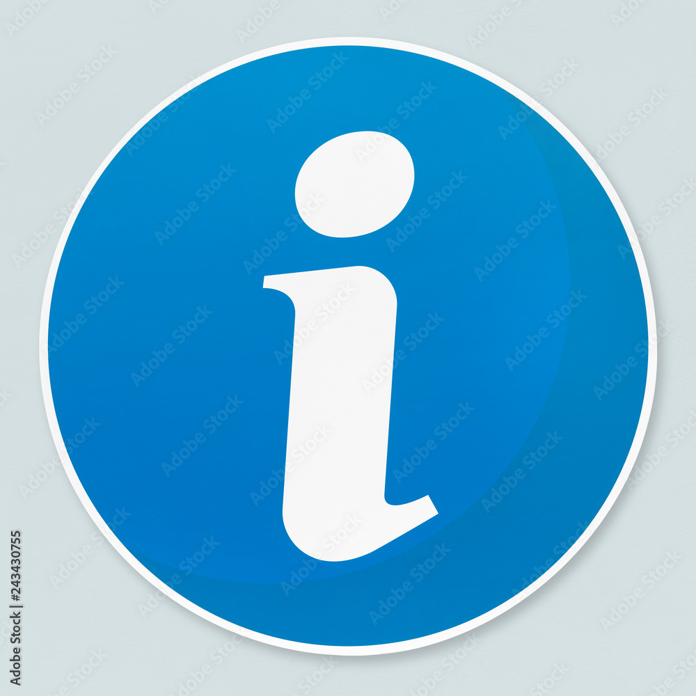 Round circle Information icon vector illustration Stock Photo | Adobe Stock