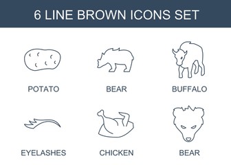 Sticker - brown icons