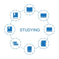 Poster - 8 studying icons