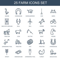 Wall Mural - 25 farm icons